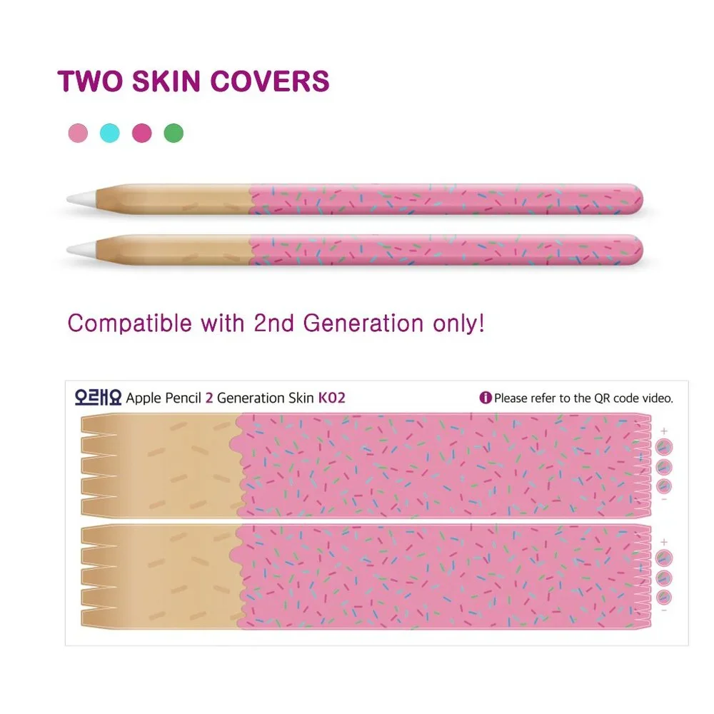 Apple Pencil Skin [2 Pack] Ultra Thin 3M Premium Vinyl Cover - 2nd Generation